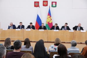 Председатель Общественной палаты муниципального образования Брюховеций район приняла участие во встрече с губернатором Краснодарского края