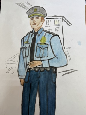 В Брюховецком районе полицейские и общественники подвели итоги районного этапа Всероссийского конкурса детских рисунков «Мои родители работают в полиции»