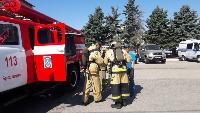 В Отделе МВД России по Брюховецкому району прошли учения по пожарной безопасности