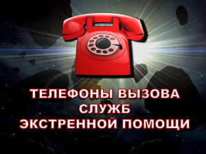 Номера телефонов служб немедленного реагирования