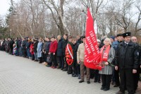 Митинг ко Дню освобождения станицы Брюховецкой от немецко-фашистских захватчиков