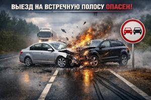 Выезд на «встречку» ВСЕГДА ОПАСЕН!