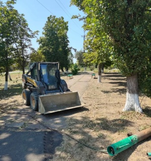 В Новом Селе приступили к благоустройству территории Аллеи памяти