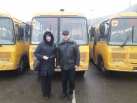 В Брюховецкий район передали новый школьный автобус