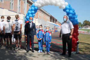 В Брюховецком районе открыли спортплощадку ГТО 