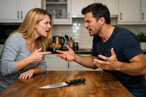 В Брюховецком районе на скамью подсудимых отправлена обвиняемая в причинении легкого вреда здоровью супругу