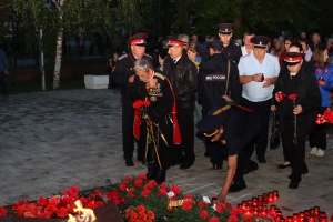 В Брюховецком районе полицейские присоединились к акции «Свеча памяти», приуроченной ко Дню памяти и скорби